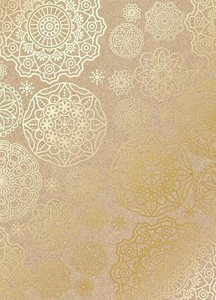 Лист односторонней бумаги с фольгированием, дизайн golden napkins kraft, 30,5см х 30,5 см