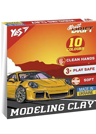 Пластилин yes drift king 10 цветов 200 г