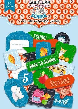 Набор высечек, коллекция cool school, 50 шт