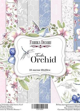 Набор скрапбумаги tender orchid 20x20 см 10 листов