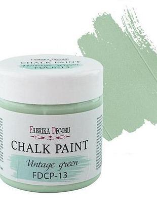 Меловая краска chalk paint винтажная зелень 150ml