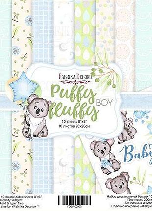 Набор скрапбумаги puffy fluffy boy 20x20 см 10 листов