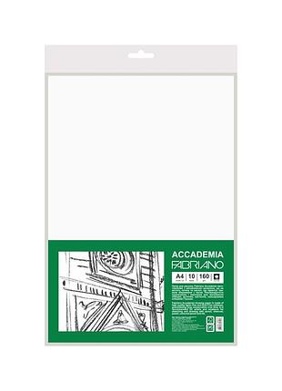Бумага для рисунка accademia пакет а4 (21х29,7см) 160г/м2 10л мелкое зерно fabriano