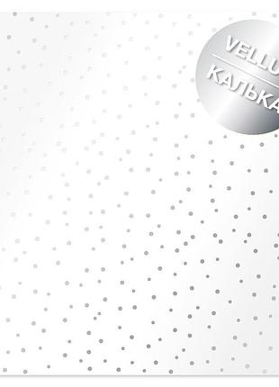 Лист кальки (веллум) с серебряным узором silver drops, 29.7cm x 30.5cm