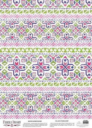 Деко веллум (лист кальки с рисунком) boho style, а3 (29,7см х 42см)