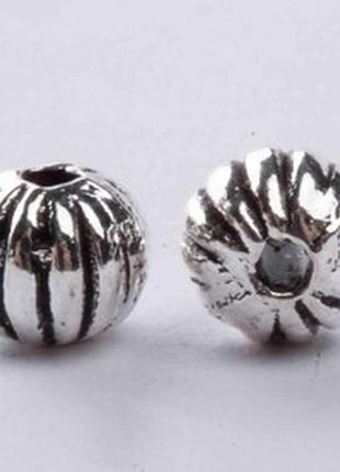 Розпірні намистини pumpkin-4aa045-b1, 5 мм, 500 грам, колір a05-античне срібло