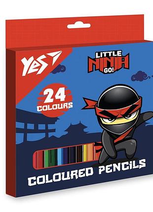 Карандаши цветные yes 24 цв ninja синий