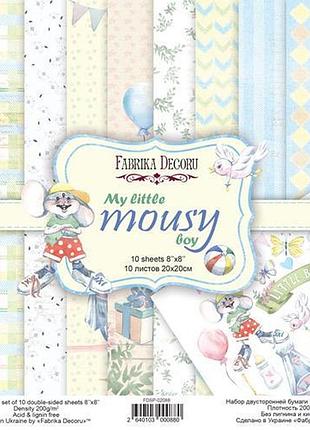 Набор скрапбумаги my little mousy boy 20x20 см, 10 листов