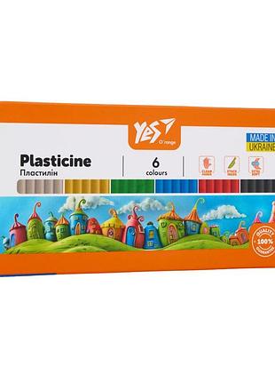 Пластилин yes o’range line 6 цветов 120 г
