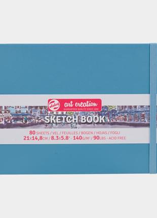 Блокнот для графіки talens art creation а5 (14,8×21см) 140г/м2 80л lake blue royal talens