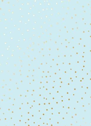 Лист односторонней бумаги с фольгированием, дизайн golden drops blue, 30,5см х 30,5 см