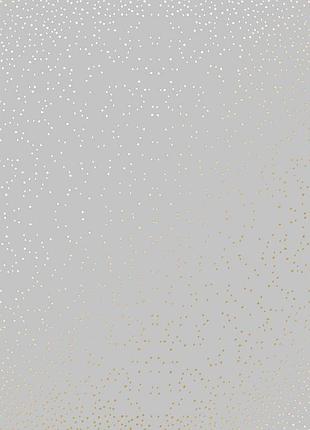 Аркуш односторонній паперу з фольгуванням, дизайн golden mini drops gray, 30,5 см х 30,5 см