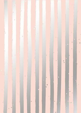 Аркуш односторонній паперу зі срібним тисненням, дизайн silver stripes peach, 30,5 см х 30,5 см