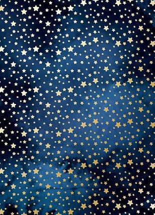 Лист односторонней бумаги с фольгированием, дизайн golden stars night garden, 30,5см х 30,5см