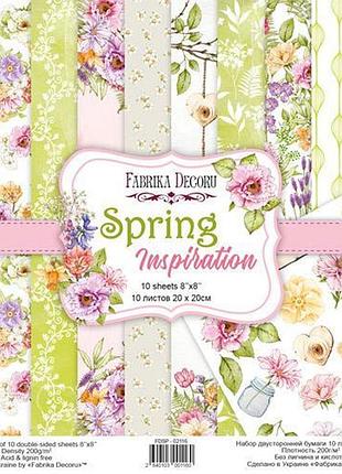 Набор скрапбумаги spring inspiration 20x20 см, 10 листов