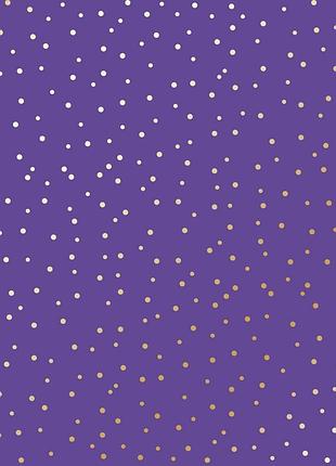 Лист односторонней бумаги с фольгированием, дизайн golden drops, color lavender, 30,5см х 30,5 см
