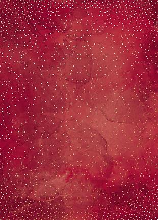Лист односторонней бумаги с фольгированием, дизайн golden mini drops, burgundy aquarelle, 30,5см х 30,5см