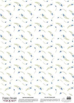 Деко веллум (лист кальки с рисунком) мускари, а3 (29,7см х 42см)