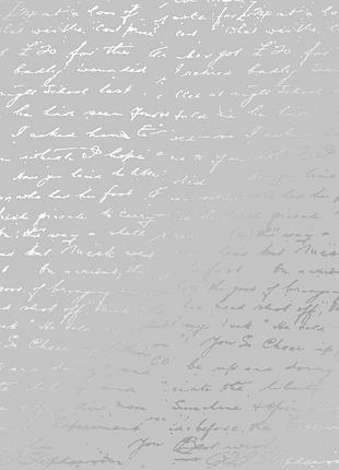 Лист односторонней бумаги с серебряным тиснением, дизайн silver text gray, 30,5см х 30,5см