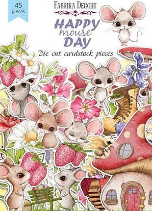 Набор высечек, коллекция happy mouse day, 45 шт