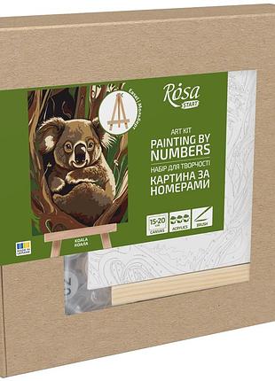 Набір картина за номерами коала, 15x20 см, з мольбертом rosa start