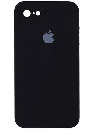 Чохол silicone case square full camera protective (aa) для apple iphone 7/8/se (2020) (4.7") чорний / black