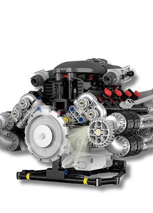 Конструктор двигун v12 aston martin valkyrie акумуляторний конструктор двигуна внутрішнього згорання з додатком, 689 дет