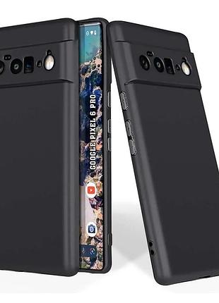 Чохол fiji style для google pixel 6 pro силікон бампер із захистом блоку камер чорний