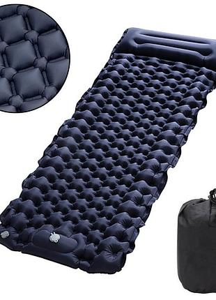 Надувний каремат (188х58х6см) для кемпінгу outdoor sleeping black