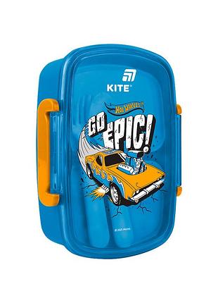 Ланчбокс kite hot wheels 750 мл с наполнением (hw25-181)
