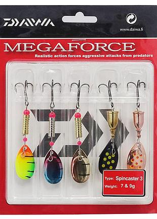 Набор блесен daiwa megaforce spinner kits 3 (198131) – вертушки на щуку, окуня, жереха
