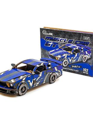 Дерев'яний 3d конструктор mustang gt puz-00642, 162 деталей