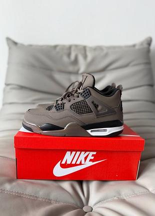 Мужские кроссовки nike air jordan 4 retro brown джордан коричневого цвета