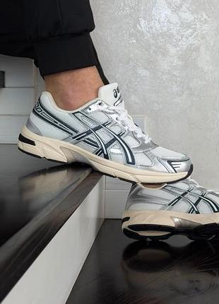 Мужские кроссовки asics gel-1130 beige silver grey ассикс бежевого с серебристым и серым цветов