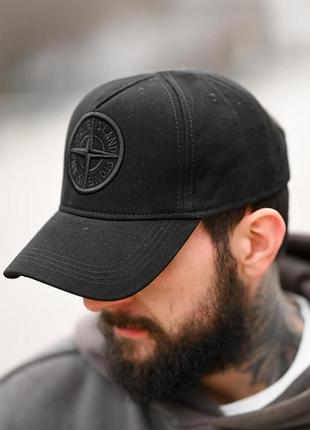 Бейсболка stone island total чорна