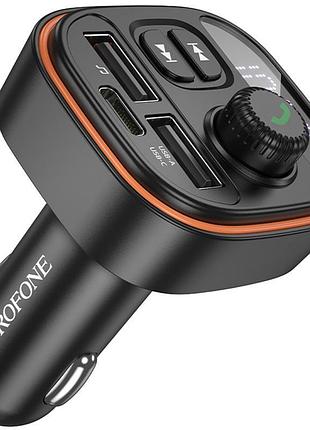 Азп fm модулятор borofone bc59 heroic 15w (2usb-a/1c) black