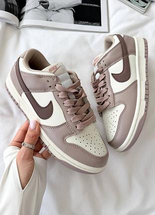 Женские кроссовки nike sb dunk low beige найк данк бежевого цвета