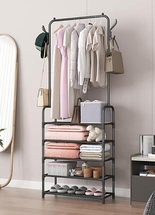 Стійка-вішалка для одягу clothes rack up 178x60x26 см практична та міцна для дому та гардеробної