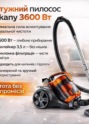 Багатофункціональний пилосос sokany sk-13004 3.5 л, 3600 вт/житовий пилосос контейнерний
