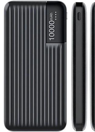 Power bank lenyes px161 черный пластик 10000 mah портативный аккумулятор для телефона