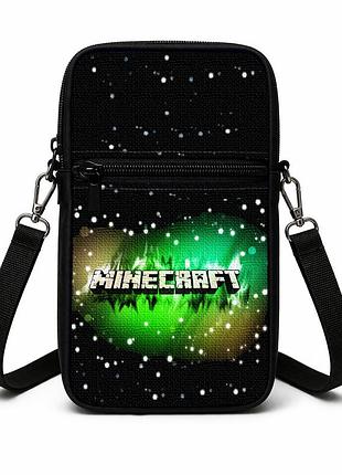Сумка-чехол для телефона minecraft детская через плечо, водонепроницаемая мини-сумка (4752)