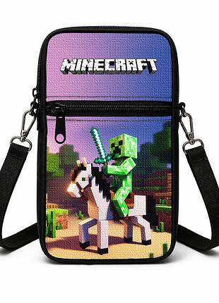 Сумка-чехол для телефона minecraft детская через плечо, водонепроницаемая мини-сумка (4798)