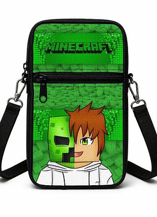 Сумка-чехол для телефона minecraft детская через плечо, водонепроницаемая мини-сумка (4744)