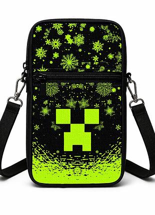 Сумка-чохол для телефону minecraft,дитяча сумка через плече, водонепроникна міні-сумка (4755)