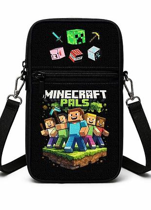 Сумка-чохол для телефону minecraft,дитяча сумка через плече, водонепроникна міні-сумка (4763)