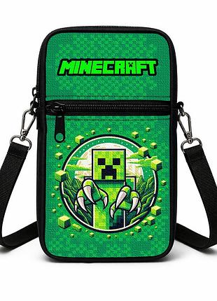 Сумка-чехол для телефона minecraft детская через плечо, водонепроницаемая мини-сумка (4792)