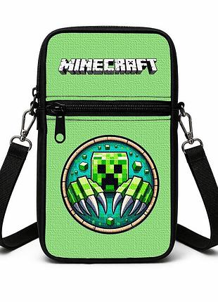 Сумка-чехол для телефона minecraft детская через плечо, водонепроницаемая мини-сумка (4796)