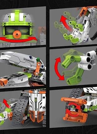Конструктор робот программируемый stem-робот 5 в 1 builder pro с пультом и приложением робот-трансформер , 539 деталей 4