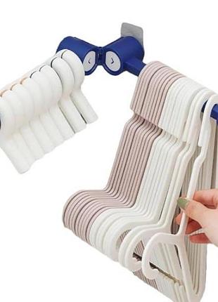 Держатель настенный для хранения с клейким креплением plastic pylon синий top shop ua_