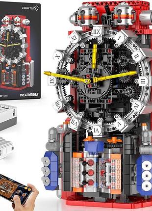 Конструктор механические часы cyberpunk mechanical clock mould king 10187, для взрослых и детей 1601 деталей совместим с лего